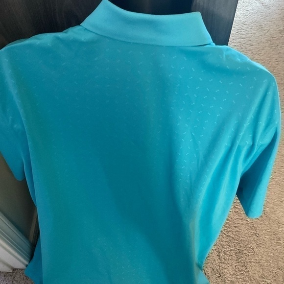 Men’s used Nike standard fit size XXL 2XL polo golf shirt blue green - Picture 3 of 3